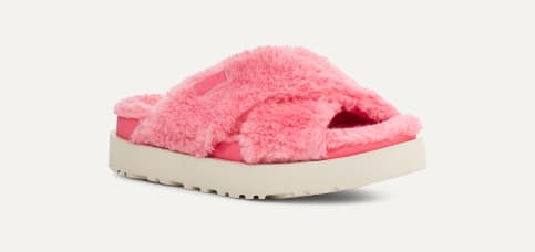 UGG Fuzz Sugar Cross Slide for Women UGG UK